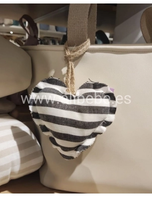 Colgante Corazón Ragazzi de Giraffa Bianca e Blu Negro