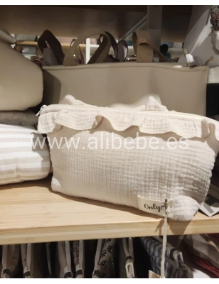 Neceser Only Bambula con Volante de Giraffa Bianca e Blu Piedra