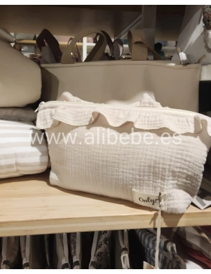 Neceser Only Bambula con Volante de Giraffa Bianca e Blu Piedra