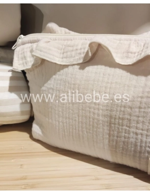 Neceser Only Bambula con Volante de Giraffa Bianca e Blu Piedra