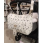 Bolso Zip Greta de Giraffa Bianca e Blu
