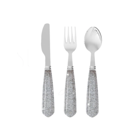 Juego de Cubiertos Brillantes de Konges Slojd Azul