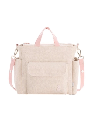 Bolso Maternal Pack Lino de Cambrass Rosa