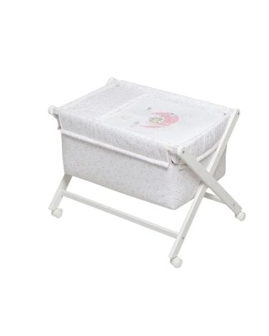 Minicuna de Madera Bear Sleeping de Interbaby Rosa