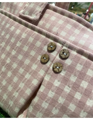 Mini Talega Patri Vichy de Rosy Fuentes Rosa