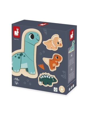 Lote de 4 Puzzles Evolutivos Dino de Janod