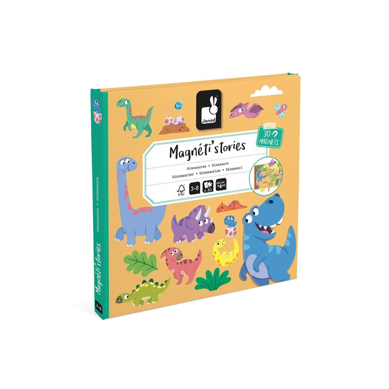 Libro Magnético Mg'Stories Dinosaurios de Janod