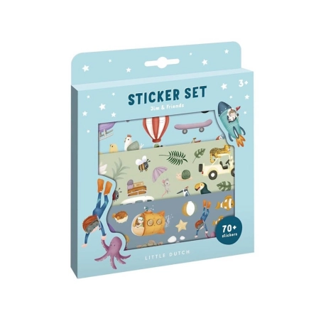 Set de Pegatinas Jim & Friends de Little Dutch