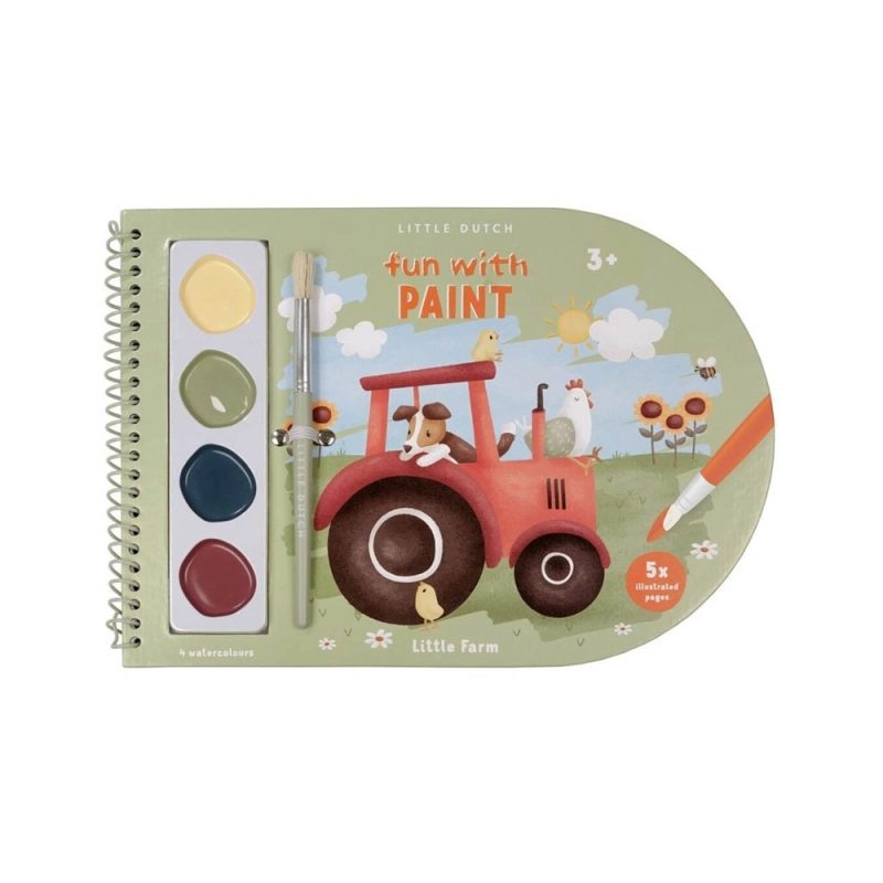 Libro para Colorear con Acuarelas Little Farm de Little Dutch