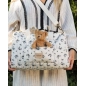 Bolso Zip Greta de Giraffa Bianca e Blu