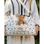 Bolso Zip Greta de Giraffa Bianca e Blu