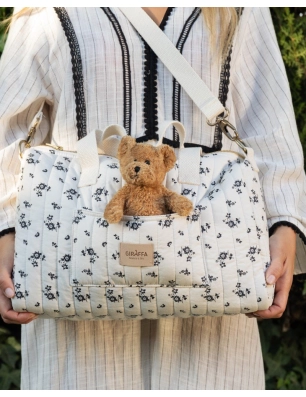 Bolso Zip Greta de Giraffa Bianca e Blu