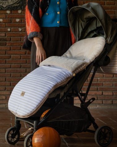 Saco de Silla Buga Ragazzi Pelo de Giraffa Bianca e BluP Piedra