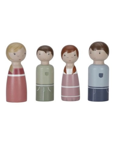 Set Familia Rosa para Casa de Muñecas de Little Dutch