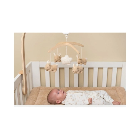 Móvil Musical de Madera Baby Bunny de Little Dutch