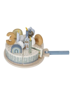 Pastel Cumple Madera Essentials de Little Dutch Azul