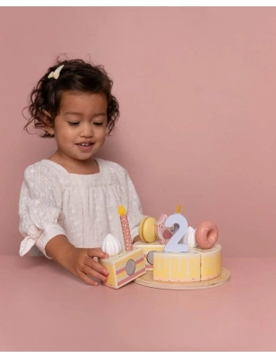 Pastel Cumple Madera Essentials de Little Dutch Rosa