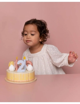 Pastel Cumple Madera Essentials de Little Dutch Rosa