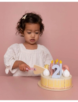Pastel Cumple Madera Essentials de Little Dutch Rosa