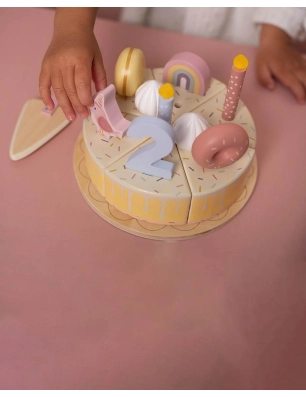 Pastel Cumple Madera Essentials de Little Dutch Rosa