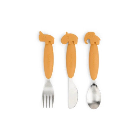 Cubiertos Acero Deer Friends de Done by Deer Mostaza