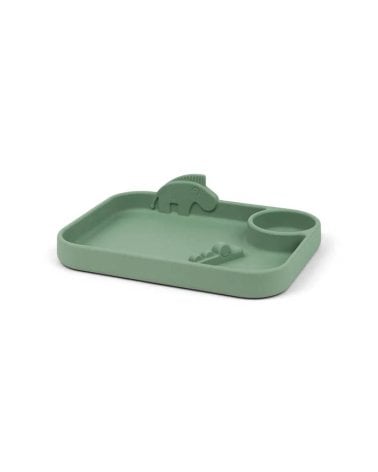 Plato con Compartimentos Peekaboo Deer Friends de Done by Deer Verde