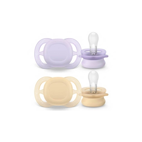 2 Chupetes Ultra Star 0-2 Meses Philips Avent Lila