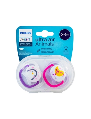2 Chupetes Ultra Air 0-6 Meses de Philips Avent