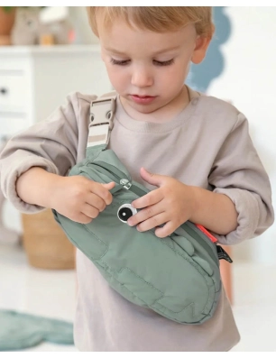 Riñonera Infantil Acolchada Croco de Done by Deer Verde