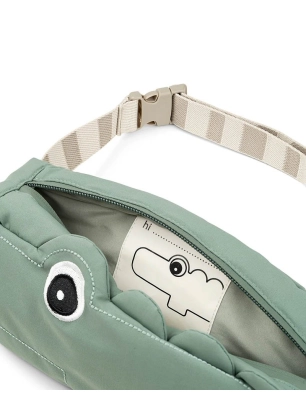 Riñonera Infantil Acolchada Croco de Done by Deer Verde