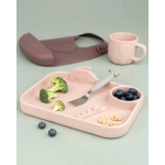 Plato Compartimentos Peekaboo Deer Friends de Done by Deer Rosa