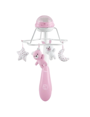 Móvil de Cuna con Proyector Arcoiris de Chicco Rosa