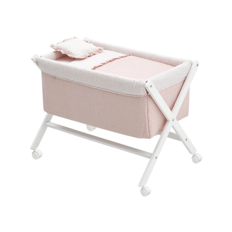 Minicuna Tijera Blanca Liberty de Cambrass Rosa