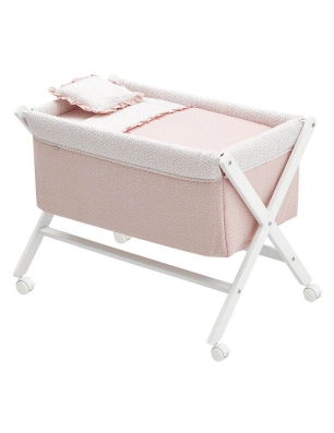 Minicuna Tijera Blanca Liberty de Cambrass Rosa