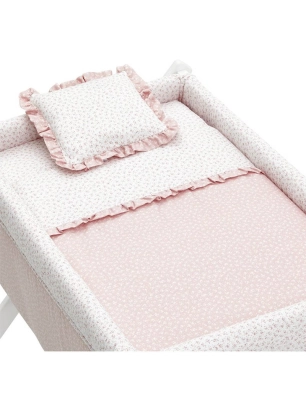 Minicuna Tijera Blanca Liberty de Cambrass Rosa