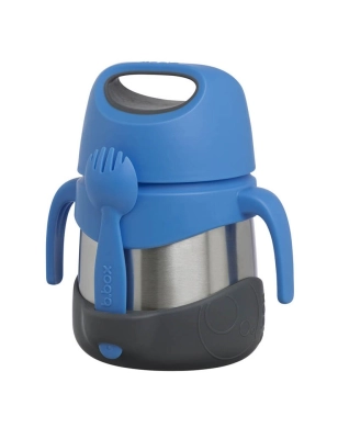 Termo Sólidos con Cuchara/Tenedor de B.box Blue Slate