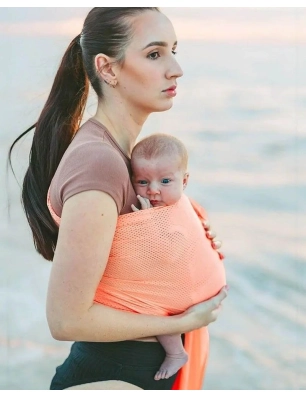 Bandolera Portabebés de Verano Quokkababy Melocotón