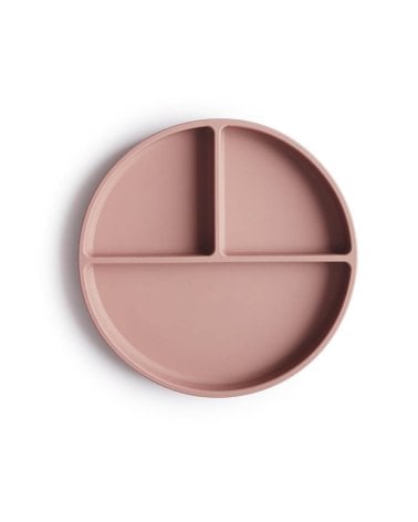 Plato con ventosa y compartimentos de Mushie Blush