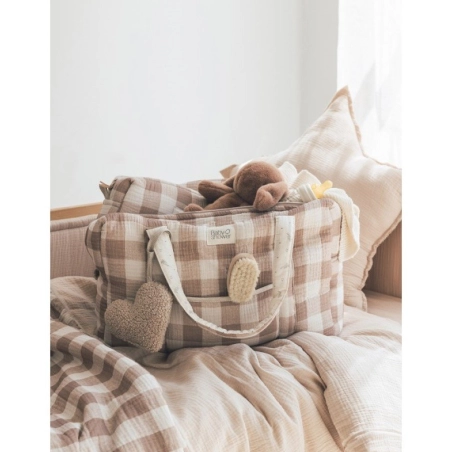 Bolsa de Maternidad Camila de Babyshower Vichy Caramel