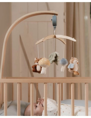 Móvil Musical Madera Forest Friends de Little Dutch