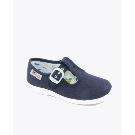 Sandalias Pepito Tela Pique de Vulladi Marino