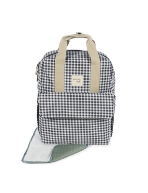 Mochila Maternal I Love Vichy de Walking Mum Negro