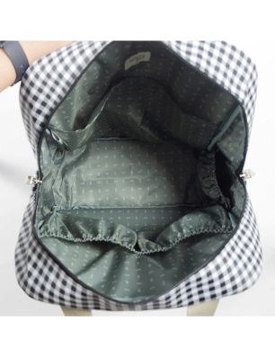 Mochila Maternal I Love Vichy de Walking Mum Negro