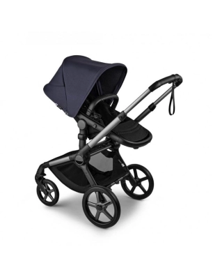 Cochecito 2 piezas Bugaboo Fox 5 Renew Grafito/Negro Clásico Capota Azul Indigo