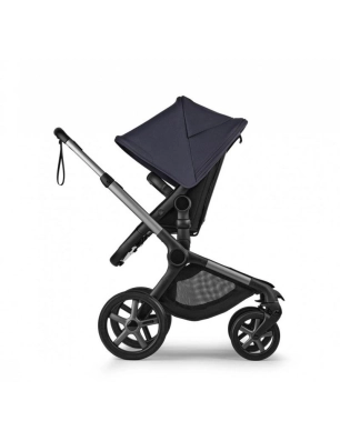 Cochecito 2 piezas Bugaboo Fox 5 Renew Grafito/Negro Clásico Capota Azul Indigo