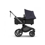 Cochecito 2 piezas Bugaboo Fox 5 Renew Grafito/Negro Clásico Capota Azul Indigo