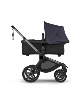 Cochecito 2 piezas Bugaboo Fox 5 Renew Grafito/Negro Clásico Capota Azul Indigo