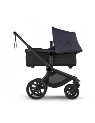 Cochecito 2 piezas Bugaboo Fox 5 Renew Negro/Negro Clásico Capota Azul Indigo