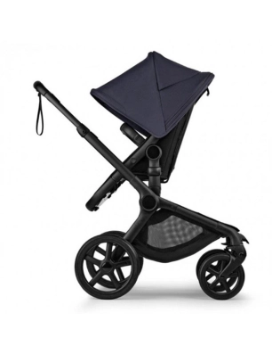Cochecito 2 piezas Bugaboo Fox 5 Renew Negro/Negro Clásico Capota Azul Indigo