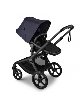Cochecito 2 piezas Bugaboo Fox 5 Renew Negro/Negro Clásico Capota Azul Indigo